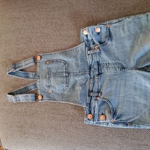 Cherokee, girls denim overalls, size large